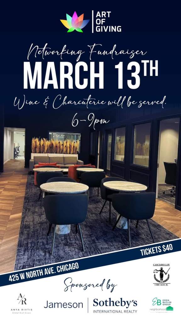 Join us for our first Networking Fundraising Mixer of the year!
We are fundraising for our 2024 CPS Supply Drive and have a goal of $5,000. The total cost for the CPS Supply Drive is $25,000 so this will be a huge step towards reaching our goal!